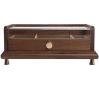 BIBTOO Caja de Madera Maciza, Organizador de decoración Creativa, Caja de Almacenamiento de Escritorio for Collares y Pendientes.(1)