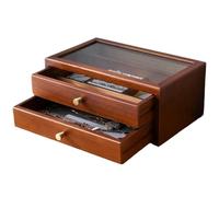 BIBTOO Caja for Anillos, joyero, Caja de Madera for Guardar Joyas, joyero de Mano, aretes, Caja de Madera Maciza, exquisitas Cajas for Anillos, joyero.