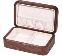 BIBTOO Caja for Anillos, joyero de Madera, for Guardar Anillos, Pendientes, Pulseras, Collares, colección Grande, Estilo Retro(1,1)
