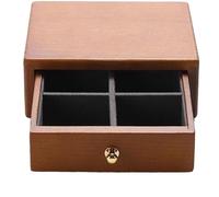 BIBTOO Caja for Anillos, joyero de Madera Maciza, Organizador de Pendientes, joyero, Caja organizadora for Anillos, joyero