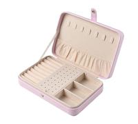 BIBTOO Caja organizadora de Joyas de Cuero Suave for exhibir Anillos y Guardar Joyas for Mujer(1)