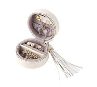 BIBTOO Caja organizadora de Joyas, Estuche portátil, for Anillos de niñas, Cajas de Almacenamiento con borlas de Viaje for Mujeres(1)