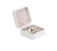 BIBTOO Caja organizadora de Joyas portátil for Guardar Pendientes, Collares y Otras Joyas pequeñas for Mujer.