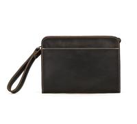 BIBTOO Cartera de Cuero Genuino for Hombre, Cartera Tipo sobre, Tarjetero, Billetera Larga con Cremallera, Gran Capacidad, Carteras Vintage for Hombre