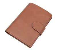 BIBTOO Carteras for Hombre Cartera de Cuero Genuino de Gran Capacidad con Tres Pliegues for Hombre/Tarjetero con Ventana for identificación(C)