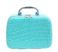 BIBTOO Estuche for cosméticos, neceser de maquillaje, neceser de viaje for mujer, neceser portátil, neceser de peluquería, neceser de belleza(Blue)