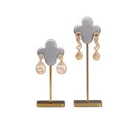 BIBTOO Expositor de Joyas, 2 Unidades, Soporte for Pendientes Colgantes, Ideal for el hogar, Dormitorio, Organizador de Joyas de aro, Estante de Almacenamiento for exhibición.(Gris)