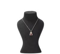 BIBTOO Expositor de Joyas 3D con Cadena for Collares, Color Negro, for exhibir, exhibir, Boutique, Busto de maniquí, organización del hogar, Organizador de Joyas for niñas y Mujeres.(2)