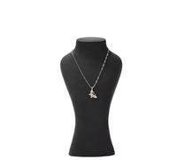 BIBTOO Expositor de Joyas 3D con Cadena for Collares, Color Negro, for exhibir, exhibir, Boutique, Busto de maniquí, organización del hogar, Organizador de Joyas for niñas y Mujeres.(3)