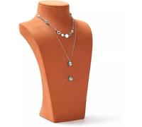 BIBTOO Expositor de Joyas 3D for Collares y Bustos - Organizador de Almacenamiento con Cadena Colgante Independiente Tridimensional(15.5 * 8.5 * 23cm)
