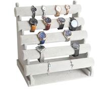 BIBTOO Expositor de Joyas de 5 Niveles, Soporte for Pulseras, de Terciopelo Desmontable, for Relojes, brazaletes, Collares, Organizador de Almacenamiento(2)