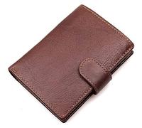 BIBTOO Exquisite Wallet Men Leather Multifunction Purses Small Card Holder Vintage Male Large Capacity Billfold Pocket Organizer Wallets(Brown)