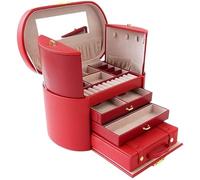BIBTOO Joyero Caja for Anillos Joyero Caja Grande for Guardar Joyas Exhibidor Joyero con Espejo(1)