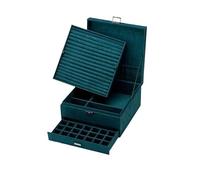 BIBTOO Joyero de 3 Capas for Guardar Collares, Anillos, Pulseras, Pendientes y Relojes de Terciopelo.(2)