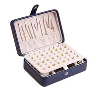 BIBTOO Joyero de Cuero sintético, Estuche de Viaje for Joyas, Organizador portátil for Guardar Pendientes de niña, Regalo(2)