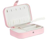 BIBTOO Joyero de Cuero sintético Rosa, multifunción, for Guardar Pendientes, Anillos, Solo Jaula