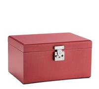 BIBTOO Joyero de Estilo Europeo con Cerradura, joyero de Gran Capacidad.(Red)