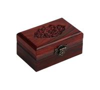 BIBTOO Joyero de Madera Estilo Retro Chino, Caja de Almacenamiento for cosméticos, Anillos, Pendientes, Collares, Pulseras y Relojes, pequeño joyero de 5,31 Pulgadas. Joyeros y organizadores.