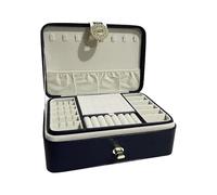 BIBTOO Joyero de Madera Maciza, Caja de Almacenamiento portátil, Pulsera de Cuentas, Reloj, Collar(1)