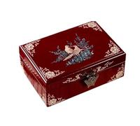 BIBTOO Joyero de Madera Maciza, Organizador de Joyas, pequeño joyero for Guardar Anillos, Pendientes, Collares y Mucho más.(1)