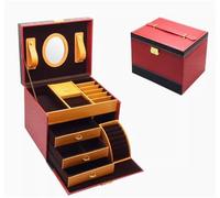 BIBTOO Joyero, Estuche for cosméticos, maletín portátil de 4 Capas for Pendientes, Collares, Anillos, Cajas de Almacenamiento de Joyas, joyero for Mujer.(2)