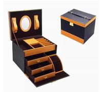 BIBTOO Joyero, Estuche for cosméticos, maletín portátil de 4 Capas for Pendientes, Collares, Anillos, Cajas de Almacenamiento de Joyas, joyero for Mujer.(1)