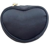 BIBTOO Joyero for niñas, Organizador de Joyas, Caja de Almacenamiento de Joyas, Mini aretes de Tela con Forma de corazón Bordado, Bolsa de Almacenamiento for Collares