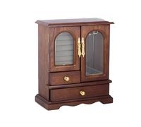 BIBTOO Joyero Grande de Madera Natural con 2 cajones.(1)
