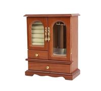BIBTOO Joyero Grande de Madera Natural con 2 cajones.(2)
