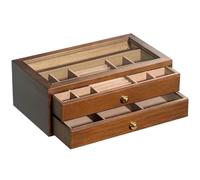 BIBTOO Joyero Joyero Caja de Almacenamiento Caja de Madera Simple de múltiples Capas Caja de Almacenamiento de Joyas Caja organizadora de Joyas(2)