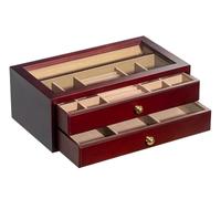BIBTOO Joyero Joyero Caja de Almacenamiento Caja de Madera Simple de múltiples Capas Caja de Almacenamiento de Joyas Caja organizadora de Joyas(1)