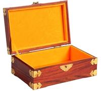 BIBTOO Joyero multifunción de Caoba, Organizador de Joyas Retro, Estuche for Guardar Joyas(21.8 * 14 * 10cm)