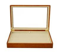 BIBTOO Joyero Multifuncional, Caja de Madera for Guardar Joyas, Bandeja de Microfibra for exhibir Anillos, Caja for Guardar Pulseras.