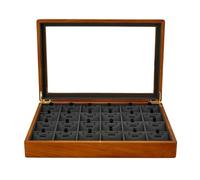 BIBTOO Joyero Multifuncional, Caja de Madera for Guardar Joyas, Bandeja de Microfibra for exhibir Anillos, Caja for Guardar Pulseras.