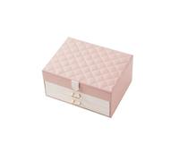 BIBTOO Joyero Organizador de Tres Capas, Ligero, de Lujo, for Guardar Collares, Anillos, Pendientes, pequeño