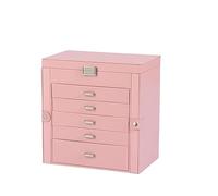 BIBTOO Joyero Organizador Ligero de Lujo Multicapa de Gran Capacidad, Caja de Almacenamiento de Joyas con cajón Multicapa for Collares, Pendientes y Joyas, Organizador de Joyas pequeño