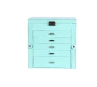 BIBTOO Joyero Organizador Ligero de Lujo Multicapa de Gran Capacidad, Caja de Almacenamiento de Joyas con cajón Multicapa for Collares, Pendientes y Joyas, Organizador de Joyas pequeño(1)