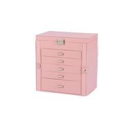 BIBTOO Joyero Organizador Ligero de Lujo Multicapa de Gran Capacidad, Caja de Almacenamiento de Joyas con cajón Multicapa for Collares, Pendientes y Joyas, Organizador de Joyas pequeño(2)