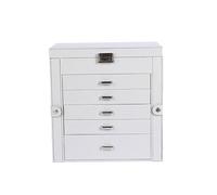 BIBTOO Joyero Organizador Ligero de Lujo Multicapa de Gran Capacidad, Caja de Almacenamiento de Joyas con cajón Multicapa for Collares, Pendientes y Joyas, Organizador de Joyas pequeño