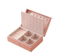 BIBTOO Joyero portátil for Pendientes, Anillos y aretes, versión Coreana, Caja de Almacenamiento de Joyas Europea.(1)