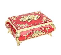 BIBTOO Joyero Vintage con diseño de Rosa en Relieve, de aleación de Zinc Resistente, Exquisita artesanía, Ideal for Guardar Joyas y Decorar tu Escritorio.(2)