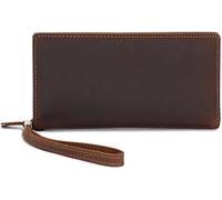 BIBTOO Men's Leather Wallet Long Purse Vintage Purse Zipper Coin Purse,Best Choice