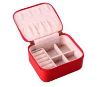 BIBTOO Mini Organizador de Pendientes con Cierre de Cremallera for Guardar Anillos, de Piel sintética, portátil, for Viajes y Regalos, con múltiples Compartimentos.(1)
