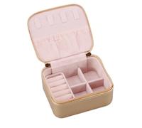 BIBTOO Mini Organizador de Pendientes con Cierre de Cremallera for Guardar Anillos, de Piel sintética, portátil, for Viajes y Regalos, con múltiples Compartimentos.(2)