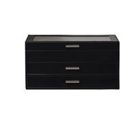 BIBTOO Organizador de Joyas, Caja de Almacenamiento de Cuero for Relojes, Pendientes, aretes, Anillos, Collares, Estuche Organizador de exhibición(2)