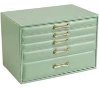 BIBTOO Organizador de Joyas, Caja de Almacenamiento for 2 Anillos, Relojes, Pulseras, Collares y Joyas, Caja de Gran Capacidad, Organizador de Joyas pequeño(2)