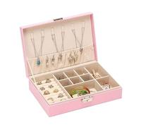 BIBTOO Organizador de Joyas, Caja de Almacenamiento for Anillos, Collares, Maquillaje, aretes, exhibición, Regalo for Damas, Organizador de Joyas.