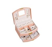 BIBTOO Organizador de Joyas, Caja de Almacenamiento portátil for Collares, Pendientes, Anillos, Pulseras, Cajas de joyería, Embalaje de Cuero PU, Organizador de Almacenamiento de Joyas.