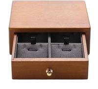 BIBTOO Organizador de Joyas, Caja de Madera Maciza, Caja de Almacenamiento for Pendientes, Caja organizadora Wenwan for Guardar Pendientes.
