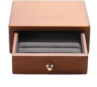 BIBTOO Organizador de Joyas, Caja de Madera Maciza, Caja de Almacenamiento for Pendientes, Caja organizadora Wenwan for Guardar Pendientes.